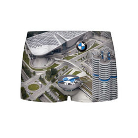 Мужские трусы 3D с принтом BMW city , 50% хлопок, 50% полиэстер | классическая посадка, на поясе мягкая тканевая резинка | bmw | buildings | city | germany | munich | prestige | бмв | германия | город | здания | мюнхен | престиж