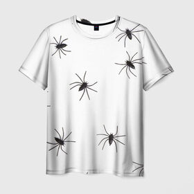 Мужская футболка 3D с принтом Пауки , 100% полиэфир | прямой крой, круглый вырез горловины, длина до линии бедер | spider | spiders | абстрактный | абстракция | животное | животные | жук | жуки | насекомое | насекомые | паук | паучий | паучки | паучок | природа | фауна