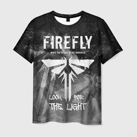 Мужская футболка 3D с принтом THE LAST OF US , 100% полиэфир | прямой крой, круглый вырез горловины, длина до линии бедер | fireflies | look for the light | the last of us | джоэл | игры | одни из нас | цикады | элли