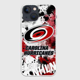 Чехол для iPhone 13 mini с принтом Каролина Харрикейнз ,  |  | carolina | carolina hurricanes | hockey | hurricanes | nhl | каролина | каролина харрикейнз | нхл | спорт | харрикейнз | хоккей | шайба