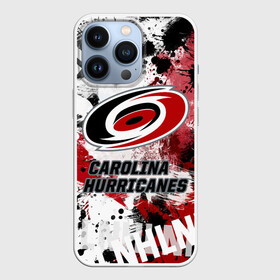 Чехол для iPhone 13 Pro с принтом Каролина Харрикейнз ,  |  | carolina | carolina hurricanes | hockey | hurricanes | nhl | каролина | каролина харрикейнз | нхл | спорт | харрикейнз | хоккей | шайба