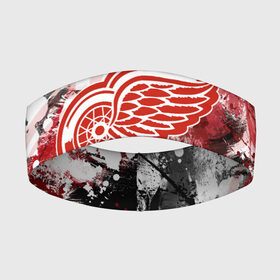 Повязка на голову 3D с принтом Детройт Ред Уингз ,  |  | detroit | detroit red wings | hockey | nhl | red wings | usa | детройд | детройт | детройт ред уингз | нхл | ред уингз | спорт | сша | хоккей | шайба