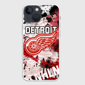 Чехол для iPhone 13 mini с принтом Детройт Ред Уингз ,  |  | detroit | detroit red wings | hockey | nhl | red wings | usa | детройд | детройт | детройт ред уингз | нхл | ред уингз | спорт | сша | хоккей | шайба