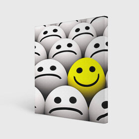 Холст квадратный с принтом EMOJI 2019 , 100% ПВХ |  | emoji | настроение | позитив | смайлики | смайлы | стикеры | текстура смайл | улыбки | фон смайл | эмодзи