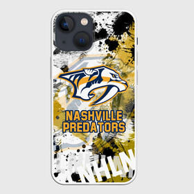 Чехол для iPhone 13 mini с принтом Нэшвилл Предаторз ,  |  | hockey | nashville | nashville predators | nhl | predators | usa | нхл | нэшвилл | нэшвилл предаторз | предаторз | спорт | сша | хоккей | шайба