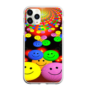 Чехол для iPhone 11 Pro матовый с принтом ЦВЕТНЫЕ СМАЙЛИКИ , Силикон |  | emoji | настроение | позитив | смайлики | смайлы | стикеры | текстура смайл | улыбки | фон смайл | эмодзи