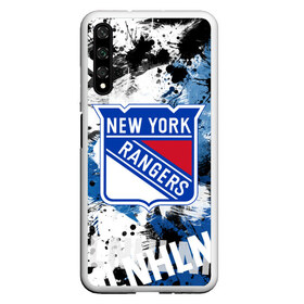 Чехол для Honor 20 с принтом Нью-Йорк Рейнджерс , Силикон | Область печати: задняя сторона чехла, без боковых панелей | Тематика изображения на принте: hockey | new york | new york rangers | nhl | rangers | usa | нхл | нью йорк | нью йорк рейнджерс | рейнджерс | спорт | сша | хоккей | шайба