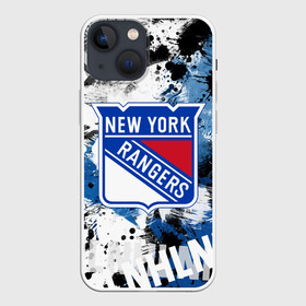 Чехол для iPhone 13 mini с принтом Нью Йорк Рейнджерс ,  |  | hockey | new york | new york rangers | nhl | rangers | usa | нхл | нью йорк | нью йорк рейнджерс | рейнджерс | спорт | сша | хоккей | шайба