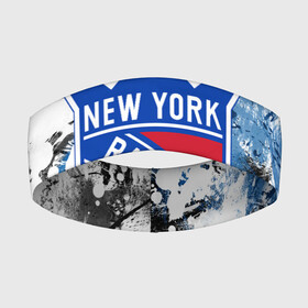 Повязка на голову 3D с принтом Нью Йорк Рейнджерс ,  |  | hockey | new york | new york rangers | nhl | rangers | usa | нхл | нью йорк | нью йорк рейнджерс | рейнджерс | спорт | сша | хоккей | шайба