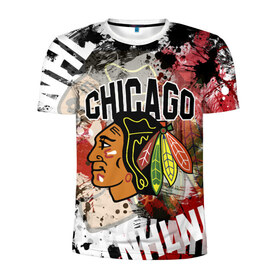 Мужская футболка 3D спортивная с принтом Chicago Blackhawks , 100% полиэстер с улучшенными характеристиками | приталенный силуэт, круглая горловина, широкие плечи, сужается к линии бедра | blackhawks | chicago | chicago blackhawks | hockey | nhl | usa | блэкхокс | нхл | спорт | сша | хоккей | чикаго | чикаго блэкхокс | шайба