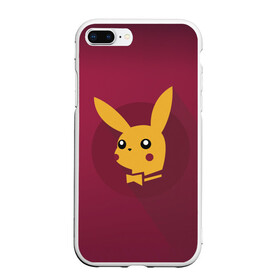 Чехол для iPhone 7Plus/8 Plus матовый с принтом Pikachu , Силикон | Область печати: задняя сторона чехла, без боковых панелей | pikachu | pokeball | pokemon | пикачу | покебол | покемон