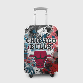 Чехол для чемодана 3D с принтом Чикаго Буллз , 86% полиэфир, 14% спандекс | двустороннее нанесение принта, прорези для ручек и колес | bulls | chicago | chicago bulls | nba | баскетбол | буллз | нба | чикаго | чикаго буллз