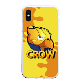 Чехол для iPhone XS Max матовый с принтом Crow (Brawl Stars) , Силикон | Область печати: задняя сторона чехла, без боковых панелей | brawl stars | crow | game | leon | бравл | бравл стар | бравл старс | ворон | ворона | детская | детям | игра | компьютерная игра | кров | леон | персонаж | развлечение