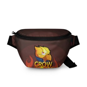 Поясная сумка 3D с принтом Crow (Brawl Stars) , 100% полиэстер | плотная ткань, ремень с регулируемой длиной, внутри несколько карманов для мелочей, основное отделение и карман с обратной стороны сумки застегиваются на молнию | brawl stars | crow | game | leon | бравл | бравл стар | бравл старс | ворон | ворона | детская | детям | игра | компьютерная игра | кров | леон | персонаж | развлечение