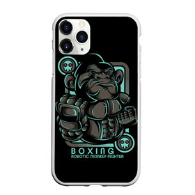 Чехол для iPhone 11 Pro матовый с принтом Gorilla fighter , Силикон |  | boxing | cool | fighter | fist | glove | gorilla | monkey | power | punch | robot | боец | бокс | горилла | крутая | кулак | обезьяна | перчатка | робот | сила | удар