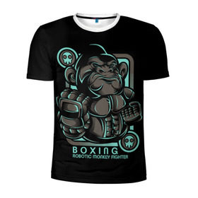 Мужская футболка 3D спортивная с принтом Gorilla fighter , 100% полиэстер с улучшенными характеристиками | приталенный силуэт, круглая горловина, широкие плечи, сужается к линии бедра | boxing | cool | fighter | fist | glove | gorilla | monkey | power | punch | robot | боец | бокс | горилла | крутая | кулак | обезьяна | перчатка | робот | сила | удар