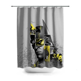 Штора 3D для ванной с принтом Batman 80th Anniversary , 100% полиэстер | плотность материала — 100 г/м2. Стандартный размер — 146 см х 180 см. По верхнему краю — пластиковые люверсы для креплений. В комплекте 10 пластиковых колец | 80 | 80th | anniversary | bat man | batman | batman comics | caped crusader | dark knight | shtatbat | бетмен | брюс уэйн | бэт мен | бэтмен | тёмный рыцарь