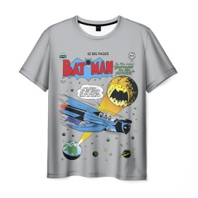 Мужская футболка 3D с принтом Batman Comics , 100% полиэфир | прямой крой, круглый вырез горловины, длина до линии бедер | 80 | 80th | anniversary | bat man | batman | batman comics | caped crusader | dark knight | shtatbat | бетмен | брюс уэйн | бэт мен | бэтмен | тёмный рыцарь