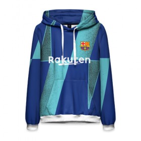 Мужская толстовка 3D с принтом Barcelona PreMatch kit , 100% полиэстер | двухслойный капюшон со шнурком для регулировки, мягкие манжеты на рукавах и по низу толстовки, спереди карман-кенгуру с мягким внутренним слоем. | Тематика изображения на принте: barcelona | champions | laliga | league | messi | spain | барселона | испания | лига | месси | чемпионов