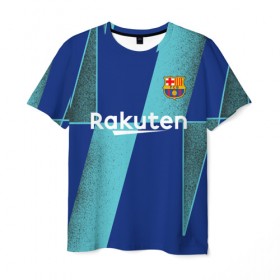 Мужская футболка 3D с принтом Barcelona PreMatch kit , 100% полиэфир | прямой крой, круглый вырез горловины, длина до линии бедер | Тематика изображения на принте: barcelona | champions | laliga | league | messi | spain | барселона | испания | лига | месси | чемпионов