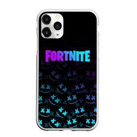 Чехол для iPhone 11 Pro Max матовый с принтом FORTNITE x MARSHMELLO , Силикон |  | fortnite | fortnite 2 | fortnite x | marshmello | ninja | ninja hyper streamer | ninja streamer | streamer | tyler blevins | маршмелло | ниндзя | фортнайт | фортнайт 2 | фортнайт глава 2