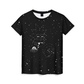 Женская футболка 3D с принтом Star map Rick and Morty , 100% полиэфир ( синтетическое хлопкоподобное полотно) | прямой крой, круглый вырез горловины, длина до линии бедер | dsgnosadchaya | rick  morty | star | vdosadir | джастин ройланд | дэн хармон | звезды | космос | миссикс | плюмбус | рик и морти