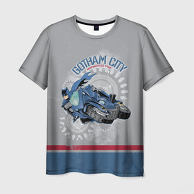 Мужская футболка 3D с принтом Gotham City Motorcycle Club , 100% полиэфир | прямой крой, круглый вырез горловины, длина до линии бедер | Тематика изображения на принте: 80 | 80th | anniversary | bat man | batman | batman comics | caped crusader | dark knight | shtatbat | бетмен | брюс уэйн | бэт мен | бэтмен | тёмный рыцарь