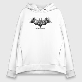 Женское худи Oversize хлопок с принтом Batman 80th Anniversary , френч-терри — 70% хлопок, 30% полиэстер. Мягкий теплый начес внутри —100% хлопок | боковые карманы, эластичные манжеты и нижняя кромка, капюшон на магнитной кнопке | 80 | 80th | anniversary | bat man | batman | batman comics | caped crusader | dark knight | shtatbat | бетмен | брюс уэйн | бэт мен | бэтмен | тёмный рыцарь