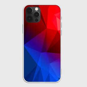 Чехол для iPhone 12 Pro Max с принтом RED&BLUE , Силикон |  | abstract | abstraction | color | geometry | paitnt | polygon | polygonal | psy | абстракция | геометрия | краски | неоновые | полигоны | психоделика