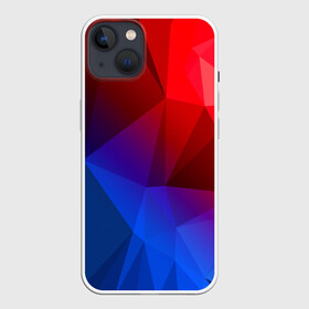 Чехол для iPhone 13 с принтом REDBLUE ,  |  | abstract | abstraction | color | geometry | paitnt | polygon | polygonal | psy | абстракция | геометрия | краски | неоновые | полигоны | психоделика