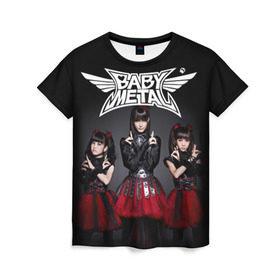 Женская футболка 3D с принтом BABYMETAL , 100% полиэфир ( синтетическое хлопкоподобное полотно) | прямой крой, круглый вырез горловины, длина до линии бедер | babymetal | moametal | su metal | yuimetal | бэбимэтал | группы | каваий метал | метал | музыка