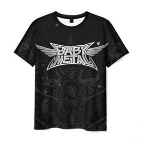 Мужская футболка 3D с принтом BABYMETAL , 100% полиэфир | прямой крой, круглый вырез горловины, длина до линии бедер | Тематика изображения на принте: babymetal | moametal | su metal | yuimetal | бэбимэтал | группы | каваий метал | метал | музыка