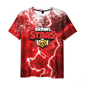 Мужская футболка 3D с принтом BRAWL STARS , 100% полиэфир | прямой крой, круглый вырез горловины, длина до линии бедер | android | brawl stars | crow | games | leon | mobile game | stars | ворон | игры | леон | мобильные игры