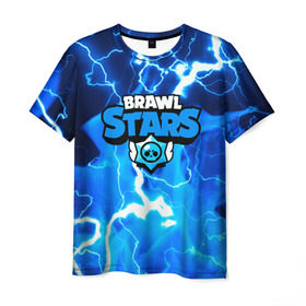 Мужская футболка 3D с принтом BRAWL STARS , 100% полиэфир | прямой крой, круглый вырез горловины, длина до линии бедер | android | brawl stars | crow | games | leon | mobile game | stars | ворон | игры | леон | мобильные игры