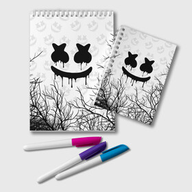 Блокнот с принтом MARSHMELLO HALLOWEEN , 100% бумага | 48 листов, плотность листов — 60 г/м2, плотность картонной обложки — 250 г/м2. Листы скреплены удобной пружинной спиралью. Цвет линий — светло-серый
 | america | dj | halloween | marshmello | marshmello halloween | usa | америка | маршмелло | маршмелло хеллоуин | хеллоуин