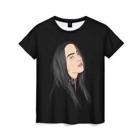 Женская футболка 3D с принтом Billie Eilish , 100% полиэфир ( синтетическое хлопкоподобное полотно) | прямой крой, круглый вырез горловины, длина до линии бедер | bad | billie | boy | boys | eilish | girl | girls | music | pop | rap | sad | trend | билли | грустно | девочка | девочки | девушка | мальчик | музыка | поп | рэп | тренд | эйлиш