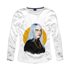 Женский лонгслив 3D с принтом Billie Eilish , 100% полиэстер | длинные рукава, круглый вырез горловины, полуприлегающий силуэт | bad | billie | boy | boys | eilish | girl | girls | music | pop | rap | sad | trend | билли | грустно | девочка | девочки | девушка | мальчик | музыка | поп | рэп | тренд | эйлиш