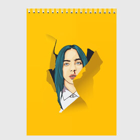 Скетчбук с принтом Billie Eilish , 100% бумага
 | 48 листов, плотность листов — 100 г/м2, плотность картонной обложки — 250 г/м2. Листы скреплены сверху удобной пружинной спиралью | Тематика изображения на принте: bad | billie | boy | boys | eilish | girl | girls | music | pop | rap | sad | trend | билли | грустно | девочка | девочки | девушка | мальчик | музыка | поп | рэп | тренд | эйлиш