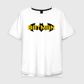 Мужская футболка хлопок Oversize с принтом Batman Logo , 100% хлопок | свободный крой, круглый ворот, “спинка” длиннее передней части | Тематика изображения на принте: 80 | 80th | anniversary | bat man | batman | batman comics | caped crusader | dark knight | shtatjl | бетмен | брюс уэйн | бэт мен | бэтмен | логотип | надпись | тёмный рыцарь