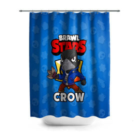 Штора 3D для ванной с принтом BRAWL STARS CROW , 100% полиэстер | плотность материала — 100 г/м2. Стандартный размер — 146 см х 180 см. По верхнему краю — пластиковые люверсы для креплений. В комплекте 10 пластиковых колец | brawl stars | brawl stars crow | brawler | crow | бравл старз | бравлер | ворон