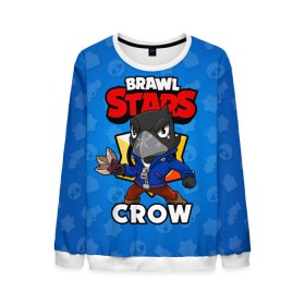 Мужской свитшот 3D с принтом BRAWL STARS CROW , 100% полиэстер с мягким внутренним слоем | круглый вырез горловины, мягкая резинка на манжетах и поясе, свободная посадка по фигуре | brawl stars | brawl stars crow | brawler | crow | бравл старз | бравлер | ворон