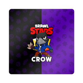 Магнит виниловый Квадрат с принтом BRAWL STARS CROW , полимерный материал с магнитным слоем | размер 9*9 см, закругленные углы | brawl stars | brawl stars crow | brawler | crow | бравл старз | бравлер | ворон