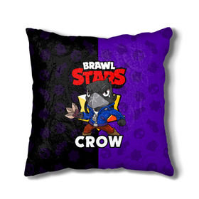 Подушка 3D с принтом BRAWL STARS CROW , наволочка – 100% полиэстер, наполнитель – холлофайбер (легкий наполнитель, не вызывает аллергию). | состоит из подушки и наволочки. Наволочка на молнии, легко снимается для стирки | brawl stars | brawl stars crow | brawler | crow | бравл старз | бравлер | ворон