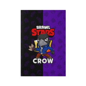 Обложка для паспорта матовая кожа с принтом BRAWL STARS CROW , натуральная матовая кожа | размер 19,3 х 13,7 см; прозрачные пластиковые крепления | brawl stars | brawl stars crow | brawler | crow | бравл старз | бравлер | ворон