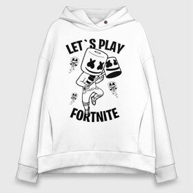 Женское худи Oversize хлопок с принтом FORTNITE x MARSHMELLO , френч-терри — 70% хлопок, 30% полиэстер. Мягкий теплый начес внутри —100% хлопок | боковые карманы, эластичные манжеты и нижняя кромка, капюшон на магнитной кнопке | fortnite | fortnite 2 | fortnite x | marshmello | ninja | ninja hyper streamer | ninja streamer | streamer | tyler blevins | маршмелло | ниндзя | фортнайт | фортнайт 2 | фортнайт глава 2