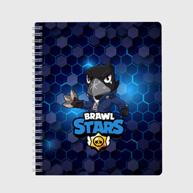 Тетрадь с принтом Crow (Brawl Stars) , 100% бумага | 48 листов, плотность листов — 60 г/м2, плотность картонной обложки — 250 г/м2. Листы скреплены сбоку удобной пружинной спиралью. Уголки страниц и обложки скругленные. Цвет линий — светло-серый
 | brawl stars | crow | game | leon | бравл | бравл стар | бравл старс | ворон | ворона | детская | детям | игра | компьютерная игра | кров | леон | персонаж | развлечение