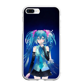 Чехол для iPhone 7Plus/8 Plus матовый с принтом Hatsune Miku , Силикон | Область печати: задняя сторона чехла, без боковых панелей | Тематика изображения на принте: anime | aquamarin | aquamarine | everlasting | hatsune | j pop | miku | projectdiva | singer | summer | vocaloid | аквамарин | аниме | вокалоид | мику | певица | хацуне | хацунэ