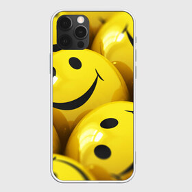 Чехол для iPhone 12 Pro Max с принтом YELLOW SMILE , Силикон |  | emoji | настроение | позитив | смайлики | смайлы | стикеры | текстура смайл | улыбки | фон смайл | эмодзи