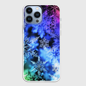 Чехол для iPhone 13 Pro Max с принтом ЗИМНЕЕ УТРО ,  |  | Тематика изображения на принте: 2019 | 2020 | background | holiday | new year | rat | snow | год крысы | новый год | синий | снег | снежинки | текстура | фон