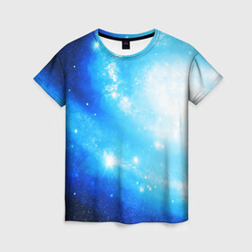 Женская футболка 3D с принтом ЗВЕЗДНОЕ НЕБО , 100% полиэфир ( синтетическое хлопкоподобное полотно) | прямой крой, круглый вырез горловины, длина до линии бедер | galaxy | nebula | space | star | абстракция | вселенная | галактика | звезда | звезды | космический | планеты
